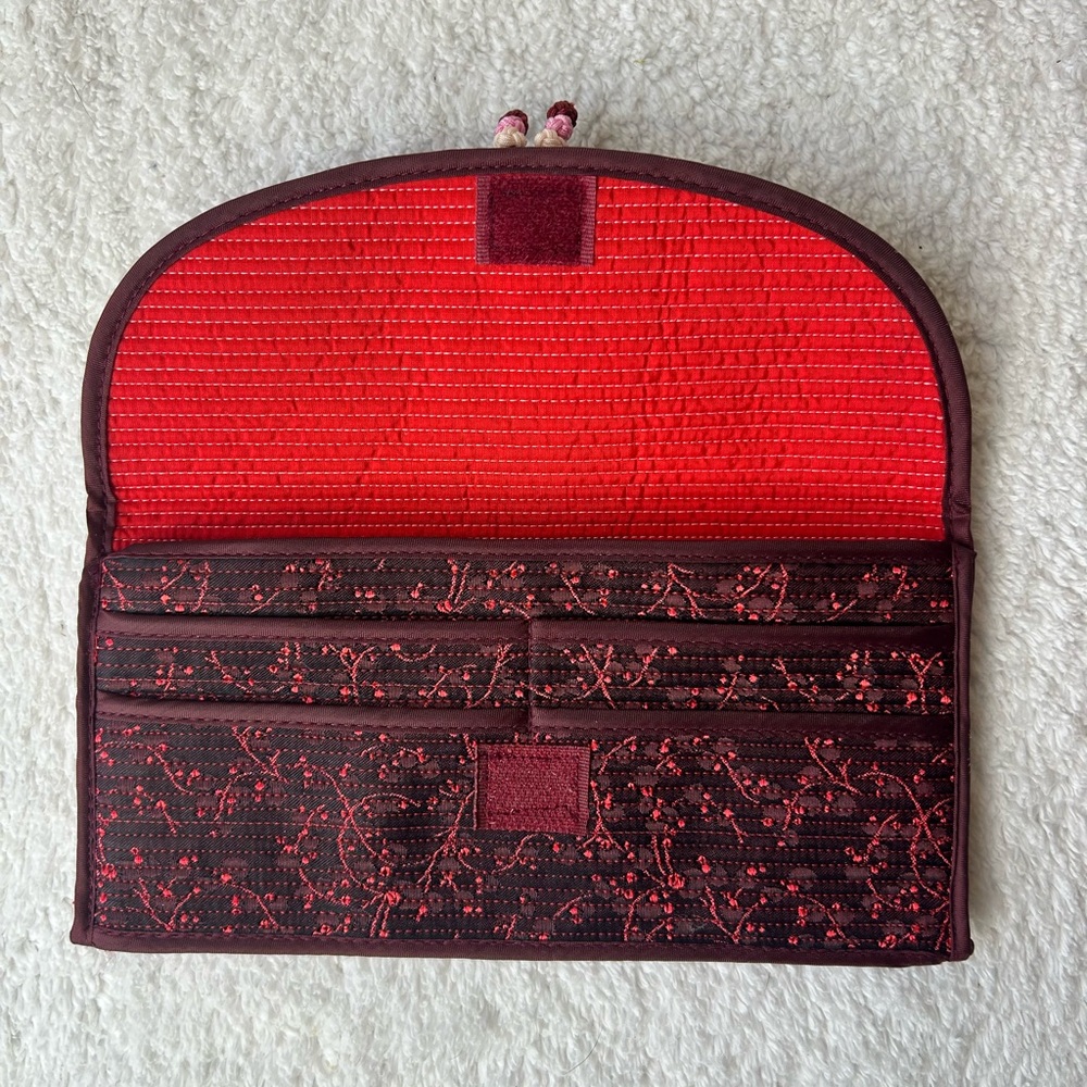 Embroidered Red Wallet - Picture 6 of 7